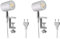 ledscom.de 2 Stück Klemmleuchte WAIKA, Schalter, weiß matt, inkl. LED GU10 Lampe, 468lm warmweiß