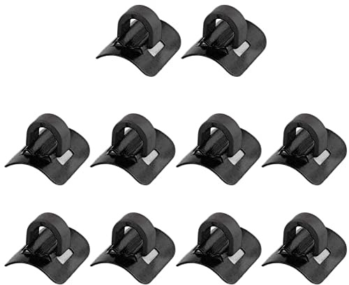 Fahrrad Kabelclip,Asudaro 10 Stück Fahrrad Bremszughülle Clip Bremskabel C-Clips Schnallen Aluminiumlegierung Feste Kabelklemme Fahrradkabelklemme Organizer Für MTB Rennräder,Schwarz