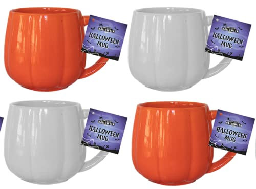 evelay Halloween Mug Ceramic Set of 4 Tea Water Coffee Mugs Cups Ideal Halloween Gifts for Men and Women
