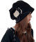 Damen Y2K Beanie Mütze Slouchy Harajuku Strick Skully Cap Korean Retro Vintage Kawaii Alt Emo Fairy Grunge Academia, schwarz, Einheitsgröße