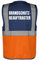Fassbender-Druck WARNWESTEN - Sicherheitsweste NAVY/ORANGE mit Taschen und Reißverschluss nach EN ISO 20471 zertifiziert - BRANDSCHUTZBEAUFTRAGTER - Unisex mit hochwertigem Reflektorstreifen