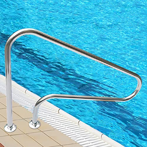 Lxning Pasamanos De Piscina para Entrada De Piscina Enterrada, Barandilla De Piscina De Acero Inoxidable 304 Grueso, Capacidad De Carga De 250kg, Fácil Montaje (Size :1 PCS)