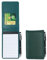 Bailinks small notebooks pocket size, a7 notebook Portable Mini Leather Notepad Memo Book with Pen, pocket notebook for Work Restaurants Offices Schools(green)