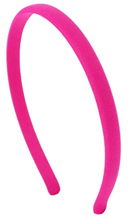 Righe e Pois - cerchietto per capelli in lycra - larghezza 1 cm - cerchietto per capelli, interno in plastica rivestito in lycra - Made in Italy (Fucsia)