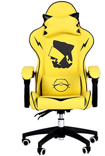 FanXus Chaise-Gaming-Stuhl aus Kunstleder mit klappbaren Armlehnen, kippbarer Schreibtischstuhl (Gelb) Made in China