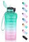 ETDW Gourde pour le sport, sans BPA, 1,5 l/2 l, anti-fuite, pour vélo, yoga, gym, vert, violet