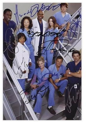 THEGIS TV-Serie Grey's Anatomy Autogramm Leinwand Poster Wandkunst Dekor Bild Gemälde für Wohnzimmer Schlafzimmer Dekoration ungerahmt 30 x 45 cm