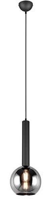 lightling Layton Pendelleuchte, 1-flammig, Ø 20 cm, höhenverstellbar bis max. 150 cm, schwarz matt, Metall, ohne Leuchtmittel, E27, max: 28W