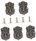 STOBOK 10 Stk Dekorative Accessoires Kreuz Nieten Retro Nieten Leder Handwerk Sterne Bolzen Kleidung Diy Spikes Charms Nieten Vintage Zinklegierung Zurück Ledertasche