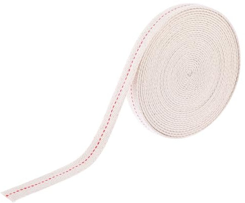 Teaaha Baumwolle Docht Für öllampen - 1 Rolle 5m X 1cm, Premium Flachdocht Für öllampen, ölbrenner DIY Und Kerze Zubehör
