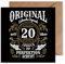 WBdesignz Oldschool Geburtstagskarte mit Umschlag - 20. Geburtstag Geschenkkarte Happy Birthday - Karte zum 20ten (125 x 125 mm)