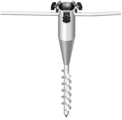 perfk Soporte para sombrilla con Tornillo de para sombrilla de Playa, Soporte con Tornillo sin Suelo Plano, diámetro Ajustable para Silla de