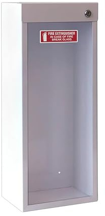 Feuerlöscher-Schrank, Wand- und Oberflächenmontage, Stahlschrank, hält 2,3 kg und 4,5 kg, keine Türversion, weiß, Feuerlöscher nicht im Lieferumfang enthalten