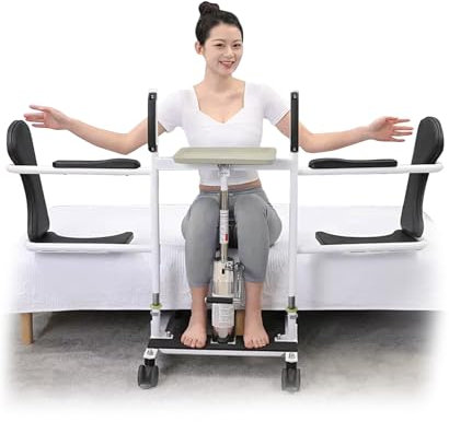 Hydraulischer Patientenlifter für Zuhause, Transferhilfe für ältere Patienten Patiententransfer Stuhl mit geteiltem Sitz, Lifter für Patienten, Nicht geeignet für totale Lähmung