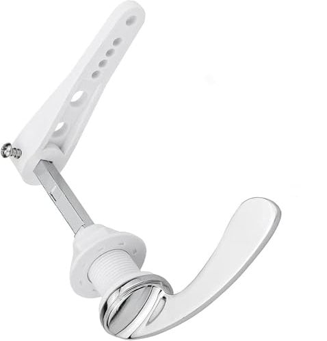 BinPhorm Toilet Flush Handle,Alloy Toilet Cistern Lever Flush Handle Adjustable Chrome Plated Handle Cistern Repair Handle Rod Kit for Toilet WC Cistern Tank