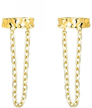 SOFIA MILANI - Damen Ohrringe 925 Silber - vergoldet/golden - Ketten Ear Cuff - E2675