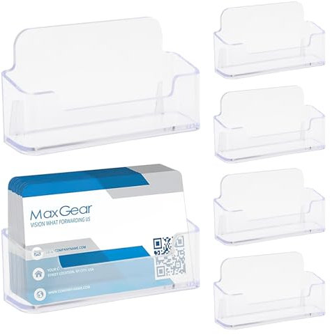 HENGBIRD 6 Pezzi Porta Biglietti da Visita da Tavolo per Ufficio, Mostra e Conservazione Post-it (10x3x2.3CM)