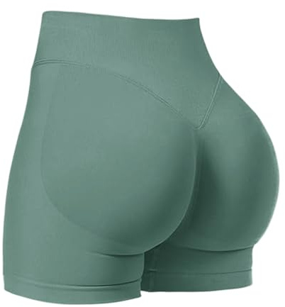 JN JANPRINT Sport Shorts Damen Impact Shorts Radlerhose Nahtlose Fitness Hosen Kurz Versteckte Scrunch Butt Lifting Yoga Laufen Kurze Sporthose