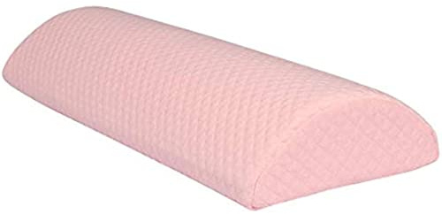 Memory Foam Nackenrolle, Halbmond-Kissen, Nackenrolle, für Nacken, Rücken, Lendenwirbelsäule, Kniekissen, Rosa