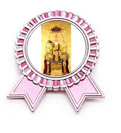 Dao Broche Dieu chinois Art déco tendance Rose, M, Métal