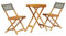 Genérico Wenjingqi 3281743 Bistro-Set, 3-teilig, PE-Rattan und Massivholz, Grau, Grau