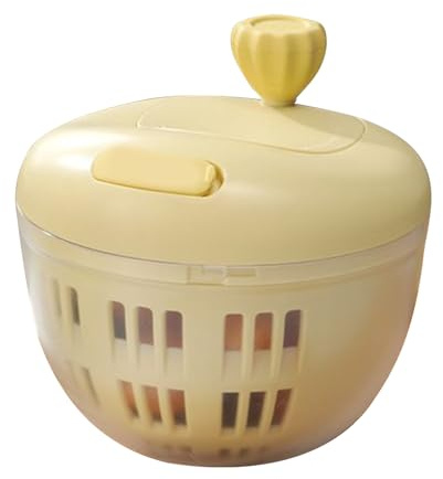 Mini -Salatspinner - 2,5 Quart Small Space Saver | Easy-Pull Cord-Mechanismus, BPA-freier Kunststoff, kompakt für Wohnmobile und kleine Küchen-schnell trockener Spinat, Grünkohl und frische Kräuter