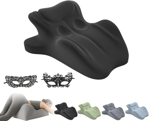 Generisch AngleX by Liebora, 27° Experience Pillow Often, Multifunctional Interaction Sex Pillow, Couples Deep Position Support for Couples for Easier and Painless Love (Black)