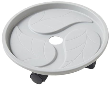 SHINEOFI Base Macetero Plástico Grueso con Ruedas Plato Resistente para Jardineras Grandes y Pesadas Soporte Móvil para Plantas Interior y Exterior Color Gris