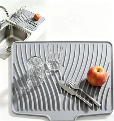 Draining Board Mats,Dish Drying Mat,Silicone Draining Mat,Sink Drainer Mat