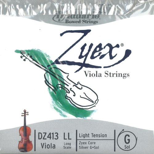 D'Addario DZ413-LL Zyex Viola Einzelsaite 'G' synthetische Faser Long Light