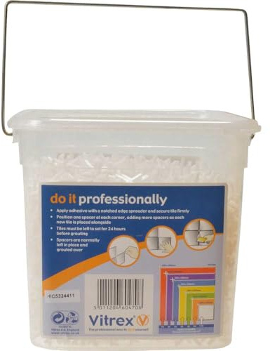 Vitrex 10 202600V 2.50mm Tile Spacers (Pack of 3000)