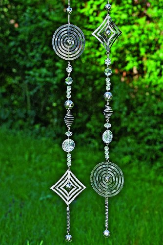 DetonTsai 1x Girlande 2s L95cm Eisen pulverbeschichtet Silber - Hängende Dekoration - Ornament - Weihnachten