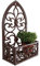 Esschert Design Gussfensterrahmen Beetkasten SPITZ Wandtopf Gusseisen Blumen