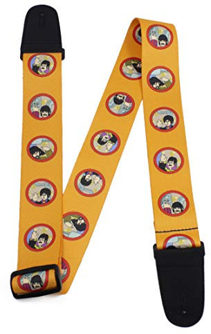 Perri's Leathers Ltd. - The Beatles - Gitarrengurt - Yellow Submarine - Offizielles Lizenzprodukt - Einstellbar - Für Akustik-/Bass-/Elektrogitarren - Hergestellt in Kanada (LPCP-6108)