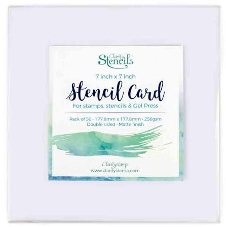 Claritystamp Schablone-Karte - 7 x 7 Zoll (Packung mit 50)