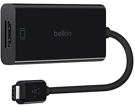 Belkin Adapter HDMI auf USB-C (4K bei 60 Hz, 4096x2160, unterstützt Thunderbolt 3 und HDCP 2.2) schwarz