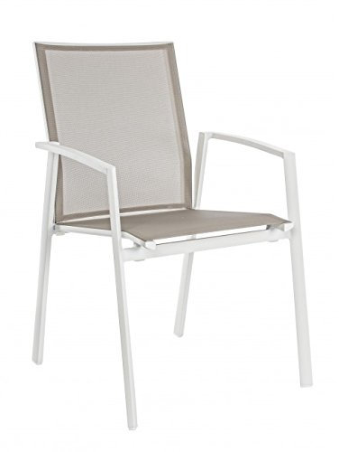 Cruise Gartenmöbelstuhl mit weißer Armlehne