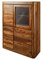 MASSIVMOEBEL24.DE Toronto Vitrine Sheesham/Palisander - Verschiedene Größen und Farben, Farbe:Dunkelbraun gewachst, Größe:109x40x145 cm (BxTxH)