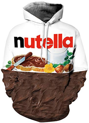 EUDOLAH Herren Slim Fit Kapuzenpullover 3D Druck Hoodie Weihnachten Winter Bunt mit Tasche (L-XL, 1-Braun)