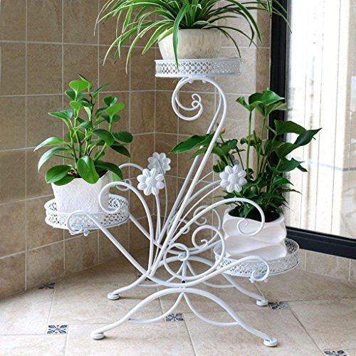 GZ Flower Racks Eisen Blumenständer Multi - Floor Floor Blumenständer Balkon Pflanzenständer Indoor European - Style Grün Liran Orchid Pot Regal,AAA