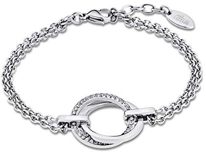 LOTUS STYLE Privilege Edelstahl Armband LS1780-2/1 Damen Silber D2JLS1780-2-1 EIN schönes Geschenk zu Weihnachten, Geburtstag, Valentinstag für die Frau