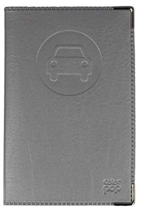 Porte Papier Voiture Gris Argent adapté Nouveau Format permis de Conduire étui Carte Grise Assurance Fabrication Française