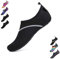 SAGUARO Damen Herren Badeschuhe Wasserschuhe Schwimmschuhe Männer Frauen Barfußschuhe für Strand,Pool,Meer,Wassersport,Surfen,Aqua Cycling,Segeln,Bootfahren,Windsurfen(Schwarz, 44/45 EU)
