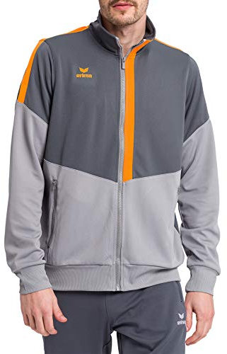 Erima Herren Squad Worker Jacke (1032026), slate grey/monument grey/new orange, L