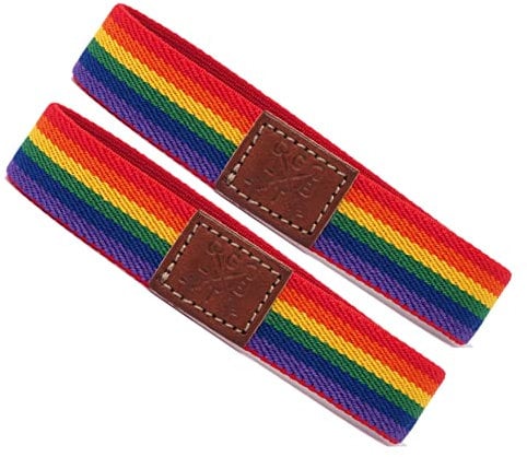 GOS Best Supplies LGBTI Elastische Armbänder Regenbogen Mehrfarbig 2 Stück