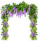 Deeabo 4Stk. 2m Künstliche Glyzinien Blumen Girlande, Simulation Kunstblumen Blauregen Kranz Rattan Hängende Girlande Blumenschnur für Schöne Hausgarten Zeremonie Hochzeitsbogen Blumendekor, Violett