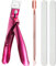 Mudder Acrylic Nail Cutter Nail Clippers for Acrylic Nails 4 in 1 Kit with Cuticle Pusher and 2 Pieces Nail Files Manicure Tools for Artificial Nail Professional Manicure Pedicure
