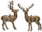 Christbaumschmuck Kunststoff 14cm x 1 Stück Sortiert Hirsch bruchsicher trüffel braun