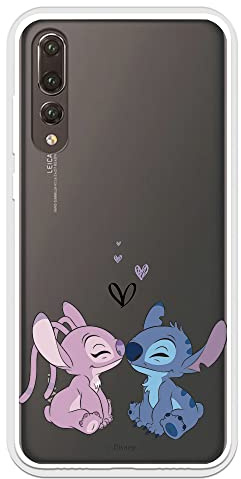 Schutzhülle für Huawei P20 Pro, P20 Plus, offizielles Lizenzprodukt von Lilo & Stitch, Angel & Stitch Kuss zum Schutz Ihres Handys, flexible Silikonhülle mit offizieller Disney-Lizenz