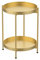 H HOMEWINS Metall Beistelltisch Rund Gold Sofatisch mit Abnehmbare Tablette Ø40 x H50 cm Couchtisch Nachttisch für Wohnzimmer Schlafzimmer Büro